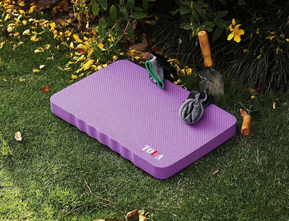 TOUA Kneeling Pad Thick Extra Large High Density Foam Comfort Kneeling Pad for Work Gardening Yoga Exercise Garden Knee Pad, Purple 2 Pack