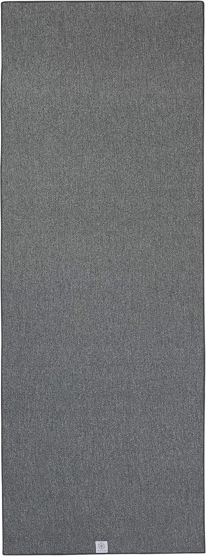 Gaiam Yoga Towel - Mat Sized Active Dry Non Slip Moisture Wicking Sweat Absorbent Microfiber Hot Yoga Towel for Women & Men | Stay-Put Corner Pockets (70" Long x 26" Wide)