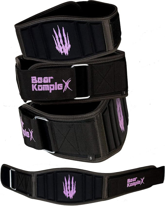 Bear KompleX Weight Lifting Belt for Men & Women - 6" Adjustable, Comfortable & Low Profile Heavy Duty Belt for Powerlifting, Cross Training, Squats & Deadlifts