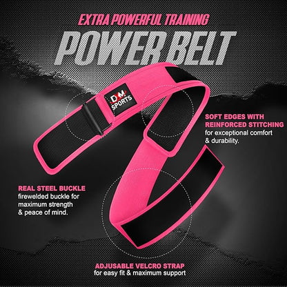 DXM SPORTS Self-Locking Weight Lifting Belt - Men Women Gym Fitness Strength Training, Bodybuilding Powerlifting Weightlifting Workout, Deadlift Squat, Pro Exercise Belt