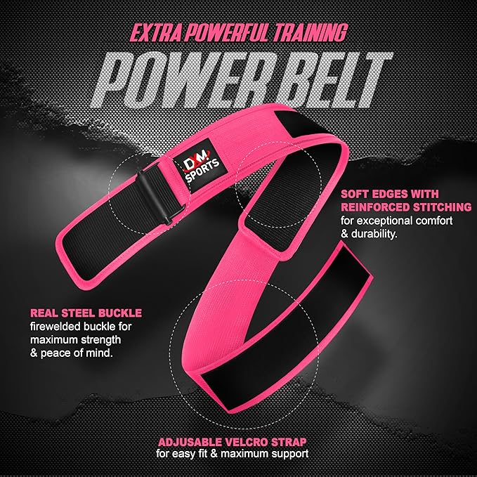 DXM SPORTS Self-Locking Weight Lifting Belt - Men Women Gym Fitness Strength Training, Bodybuilding Powerlifting Weightlifting Workout, Deadlift Squat, Pro Exercise Belt