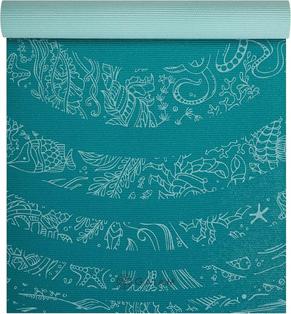 Gaiam Print Yoga Mat, Non Slip Exercise & Fitness Mat for All Types of Yoga, Pilates & Floor Exercises