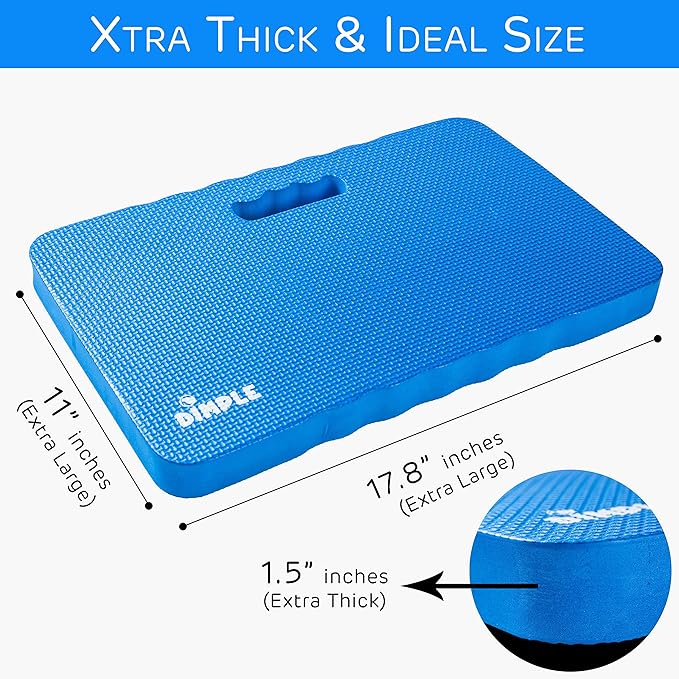 Dimple Kneeling Pad, High Density Thick Foam Comfort Kneeling Mats for Gardening, Yoga Exercise, Garden Cushions, Knee Pads Blue