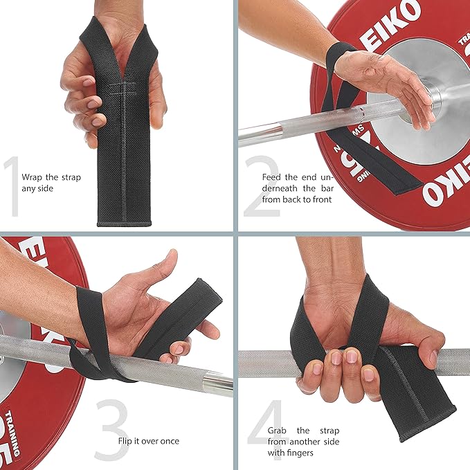 WARM BODY COLD MIND V1 Lifting Wrist Straps for Olympic Weightlifting - Rated at 660 lb - Hand Wraps for Powerlifting, Weight Lifting, Bodybuilding Functional/Cross Training, Deadlift Gym Bar, Cotton