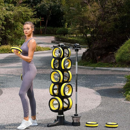 Dumbbell Weight Plates –Dual Purpose Ergonomic Fitness Equipment, Multifunctional Design for Strength Training, Full Body Workouts and Home Gym