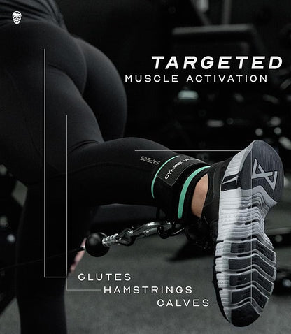 Gymreapers Ankle Straps For Cable Machine Kickbacks, Glute Workouts, Lower Body Exercises - Adjustable Leg Straps with Neoprene Padding