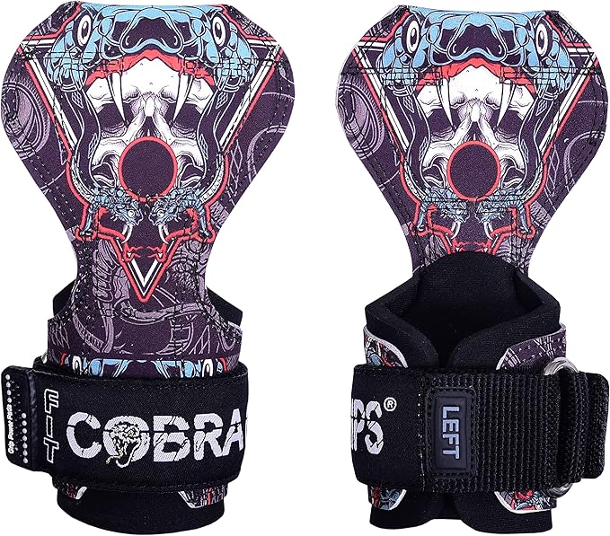 Cobra Grips PRO Weight Lifting Gloves Heavy Duty Straps Alternative with Power Lifting Hooks Padded Wrist Support for Deadlifts & Bodybuilding