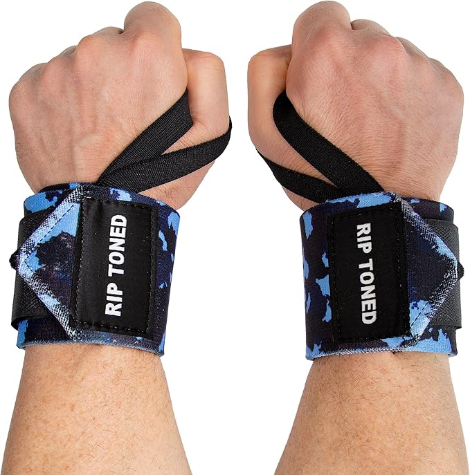 Rip Toned Wrist Wraps for Weightlifting – USPA & USAPL Approved 18" Wrist Straps for Powerlifting – Adjustable, Durable Gym Wraps with Thumb Loop – Maximum Support for Men & Women