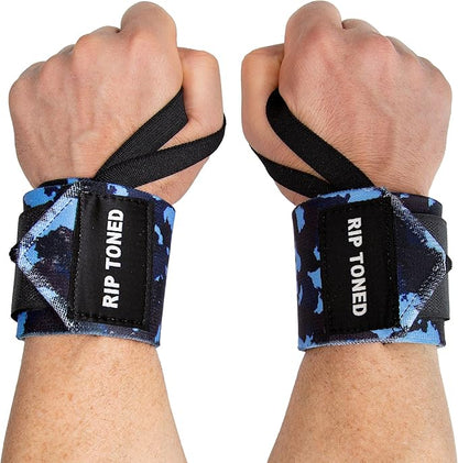 Rip Toned Wrist Wraps for Weightlifting – USPA & USAPL Approved 18" Wrist Straps for Powerlifting – Adjustable, Durable Gym Wraps with Thumb Loop – Maximum Support for Men & Women