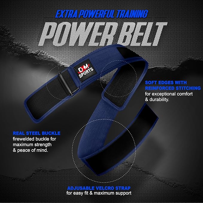 DXM SPORTS Self-Locking Weight Lifting Belt - Men Women Gym Fitness Strength Training, Bodybuilding Powerlifting Weightlifting Workout, Deadlift Squat, Pro Exercise Belt