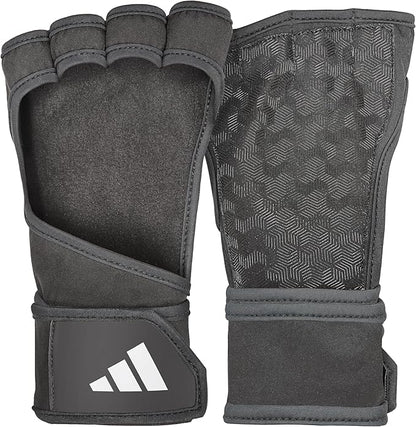 adidas Open-Back Training & Weightlifting Gloves, Fingerless Workout Gloves