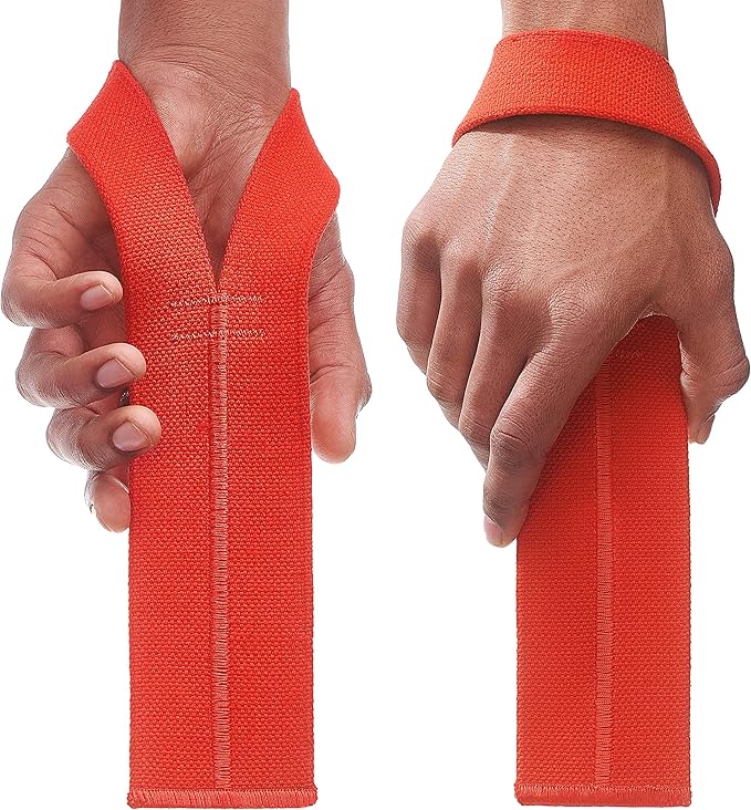WARM BODY COLD MIND V1 Lifting Wrist Straps for Olympic Weightlifting - Rated at 660 lb - Hand Wraps for Powerlifting, Weight Lifting, Bodybuilding Functional/Cross Training, Deadlift Gym Bar, Cotton