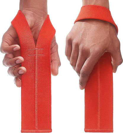 WARM BODY COLD MIND V1 Lifting Wrist Straps for Olympic Weightlifting - Rated at 660 lb - Hand Wraps for Powerlifting, Weight Lifting, Bodybuilding Functional/Cross Training, Deadlift Gym Bar, Cotton