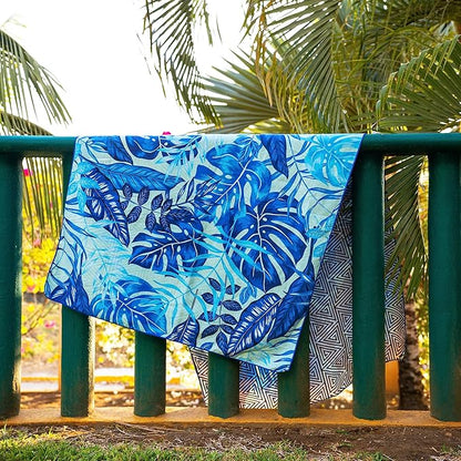 Elite Trend Quick Dry Towel Extra Large 78x35 Inch - Microfiber Beach Towel - Perfect for Beach, Travel, Swimming, Pool, Yoga, Hiking, Camping - Lightweight, Fast Drying, Compact for Adults (Palms)