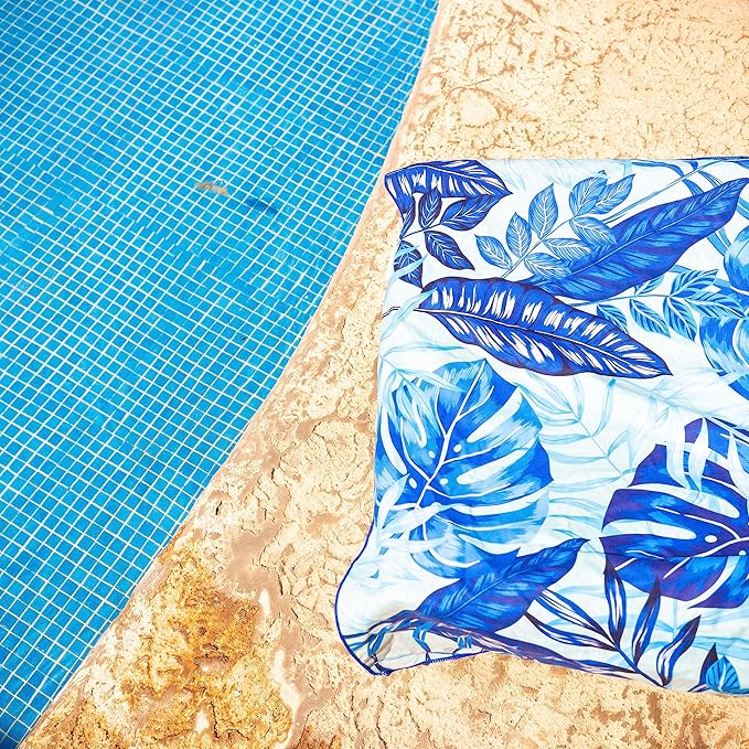 Elite Trend Quick Dry Towel Extra Large 78x35 Inch - Microfiber Beach Towel - Perfect for Beach, Travel, Swimming, Pool, Yoga, Hiking, Camping - Lightweight, Fast Drying, Compact for Adults (Palms)