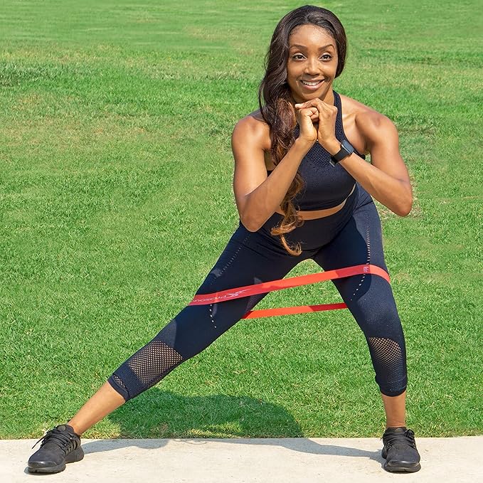ProsourceFit Loop Resistance Bands Set of 3, 2-inch Wide for Leg Exercises and Physical Therapy