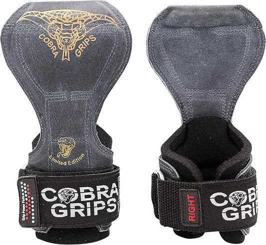 Cobra Grips PRO Weight Lifting Gloves Heavy Duty Straps Alternative with Power Lifting Hooks Padded Wrist Support for Deadlifts & Bodybuilding