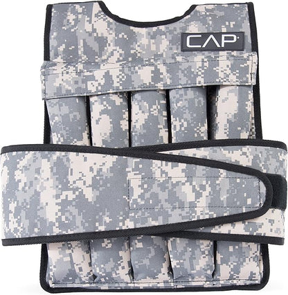CAP Barbell Adjustable Weighted Vest | 20-150 lbs | Heavy-Duty Workout Vest with Removable Iron Weights for Strength Training, Cardio, Running, and Calisthenics