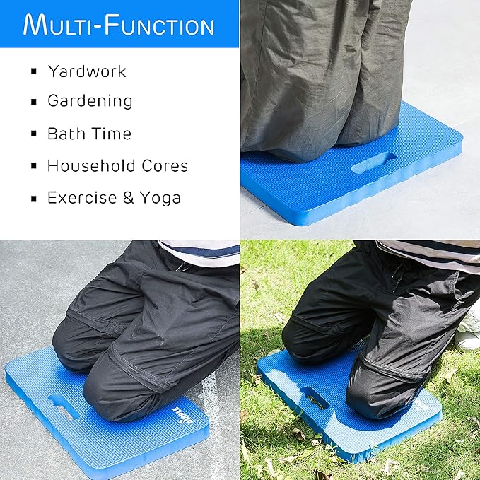 Dimple Kneeling Pad, High Density Thick Foam Comfort Kneeling Mats for Gardening, Yoga Exercise, Garden Cushions, Knee Pads Blue