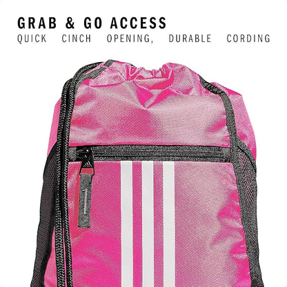 adidas Alliance Sackpack – Drawstring Backpack for Sports, Small Gym Bag