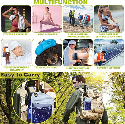 Zollen 4/6 Pack Cooling Towel(40"x12"), Ice Towel, Workout Towel, Soft Breathable Chilly Towel, Microfiber Towel for Yoga, Sport, Running, Gym, Camping, Fitness,Hike & More Activities