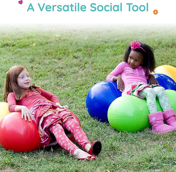 Fun and Function - Peanut Ball for Kids - Balance Ball for Kids with Special Needs - for Exercise, Therapy or Dynamic Seating