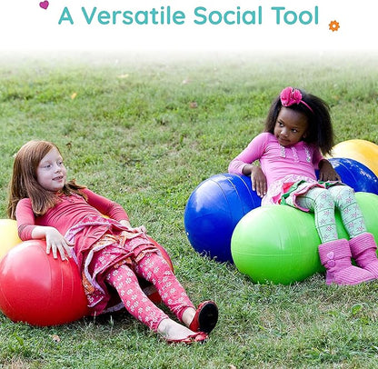 Fun and Function - Peanut Ball for Kids - Balance Ball for Kids with Special Needs - for Exercise, Therapy or Dynamic Seating