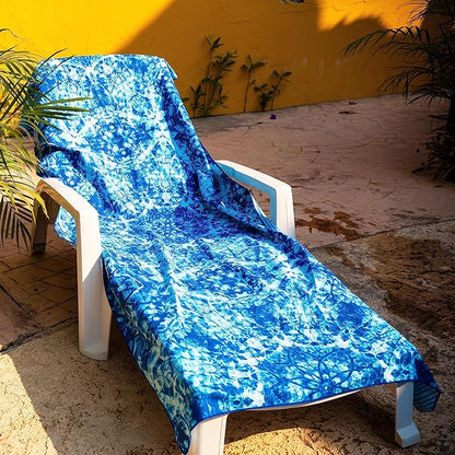 Elite Trend Microfiber Beach Towel for Adults with Bag - Extra Large 78x35 inch Lightweight Sand Free Quick Dry Towel for Travel, Swimming, Yoga, Camping (Bluewonder)