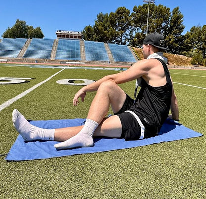 We Sweat's (2 Pack) Microfiber Towels Perfect for Travel, Gym Shower & Camping. Ultra Compact - Lightweight Shower Towel - Soft and Absorbent Silver Ion Odor-Free Absorbent Fiber - Quick Dry Towel