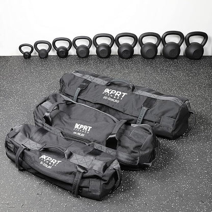 XPRT Fitness Workout Sandbag for Heavy Duty Workout Cross Training 7 Multi-positional Handles - Color Army Green/Black/Camo