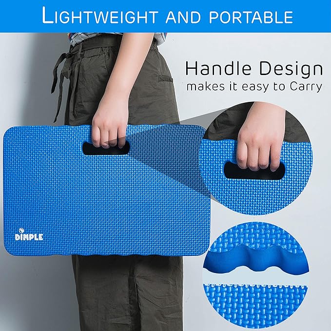 Dimple Kneeling Pad, High Density Thick Foam Comfort Kneeling Mats for Gardening, Yoga Exercise, Garden Cushions, Knee Pads Blue
