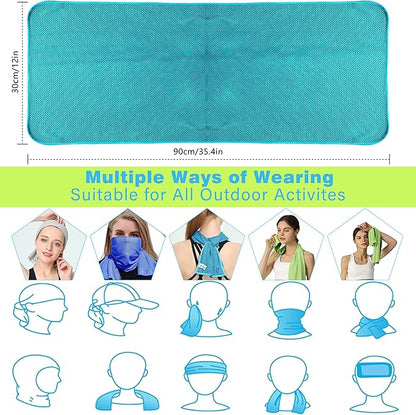 Zollen 4/6 Pack Cooling Towel(40"x12"), Ice Towel, Workout Towel, Soft Breathable Chilly Towel, Microfiber Towel for Yoga, Sport, Running, Gym, Camping, Fitness,Hike & More Activities