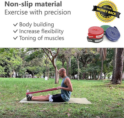 Fittest Pro by Limm Resistance Bands for Legs and Butt, Fabric Exercise Loop Bands Yoga, Pilates, Rehab, Fitness and Home Workout, Strength Bands for Booty