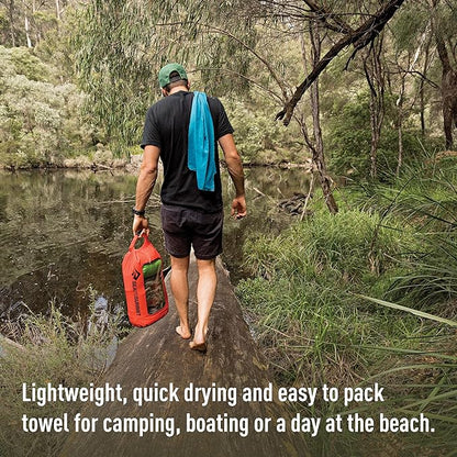 Sea to Summit AirLite Towel, Ultralight Camping and Travel Towel, Large (24 x 47 inches), Outback Orange